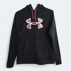 Under Armour Black Hooded Sweatshirt Small